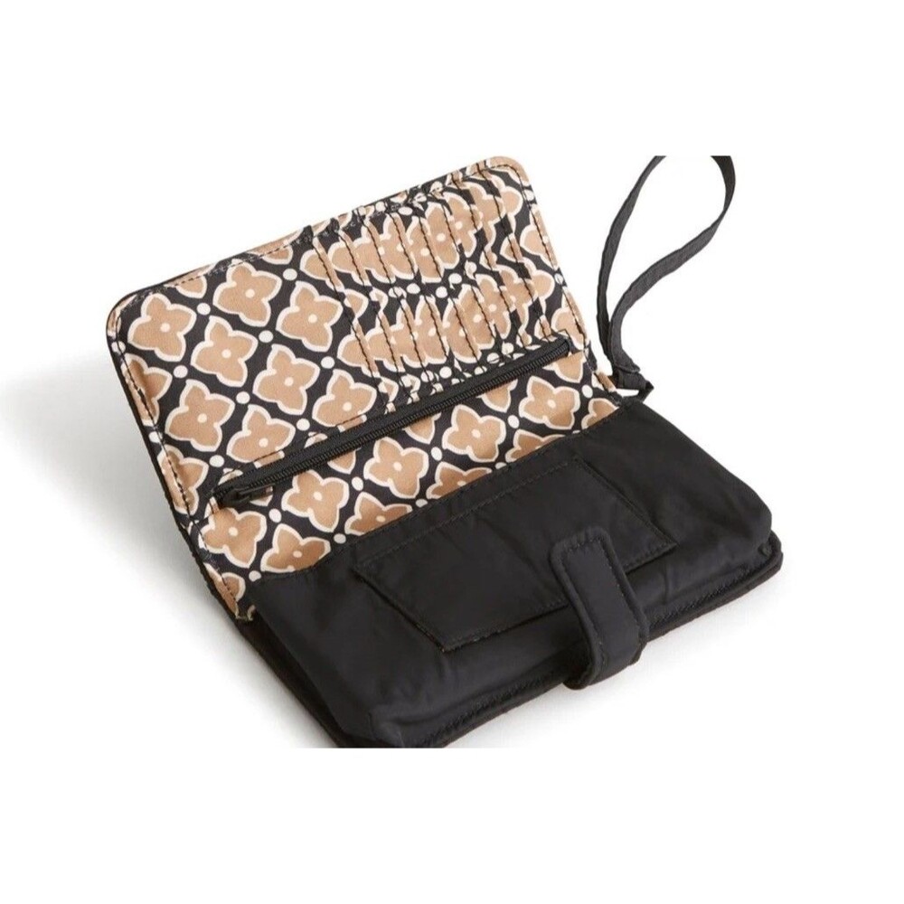 3 Pieces Vera Bradley Moonless Light Black Ultralight Wristlet, ID Case, Strap - Picture 8 of 9